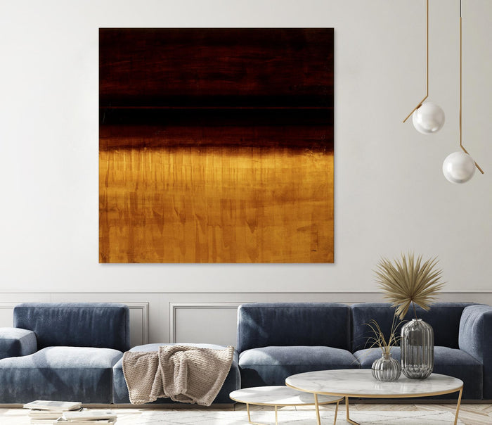 Lined View III by Randy Hibberd on GIANT ART - yellow abstract