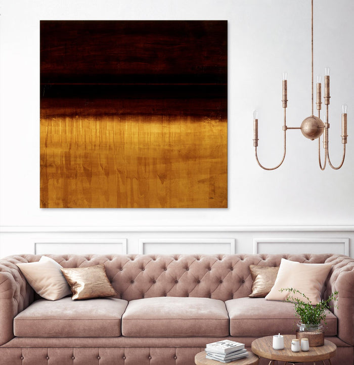 Lined View III by Randy Hibberd on GIANT ART - yellow abstract