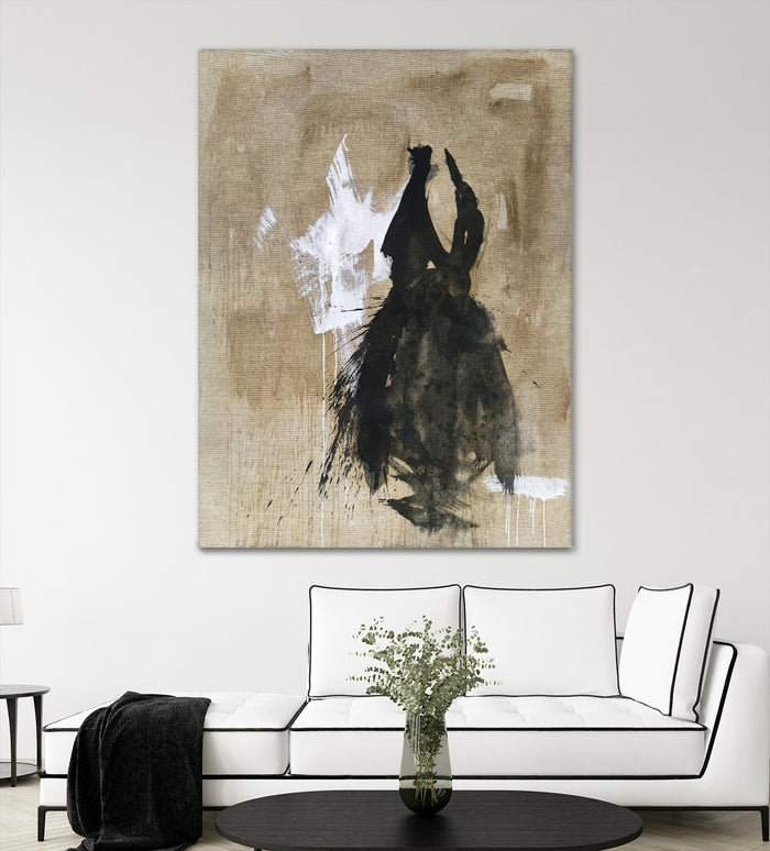 Little Black Dress 2 by PN Studio on GIANT ART - beige abstracts fashion