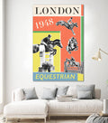 London Equestrian 1948 by THE Studio on GIANT ART - red vintage