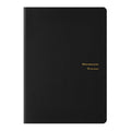Maruman Mnemosyne HN188A Stapled Black Notepad with Folder - A5 - Squared