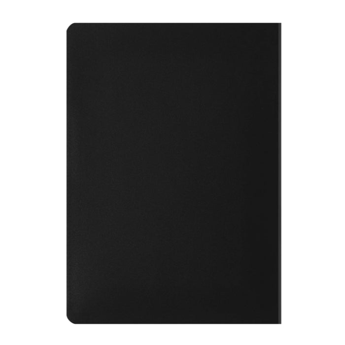 Maruman Mnemosyne HN188A Stapled Black Notepad with Folder - A5 - Squared
