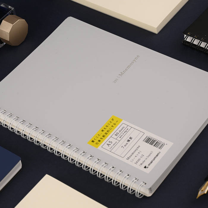 Maruman Mnemosyne N295-06 Spiral Cream Notebook - A5 - Ruled 5