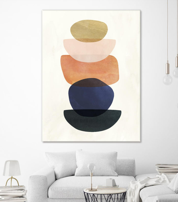 Mod Pods II by Victoria Borges on GIANT ART - blue abstract