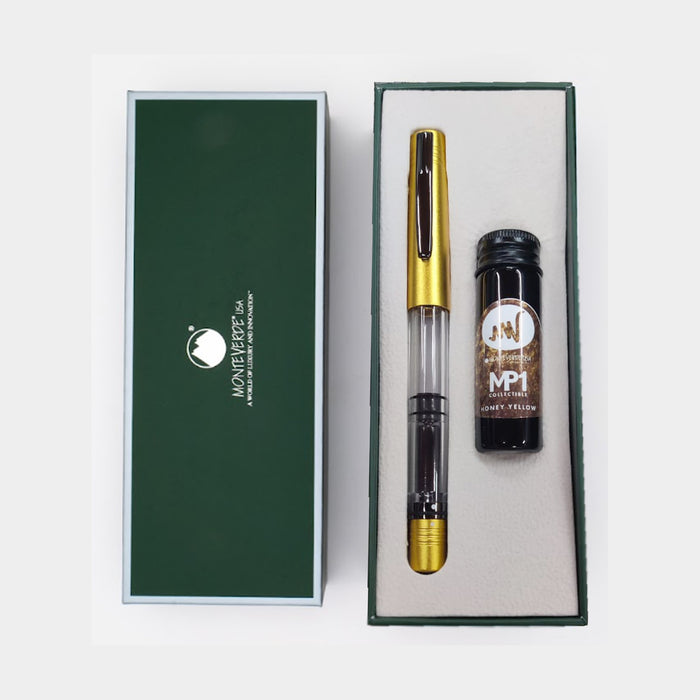 Monteverde MP1  Honey Yellow Fountain Pen with 15ml Honey Yellow Ink Bottle