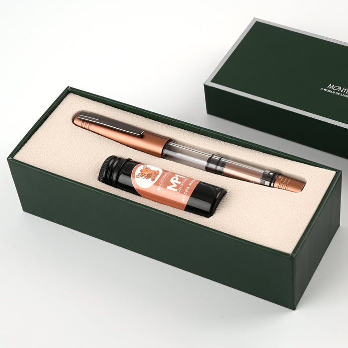 Monteverde MP1 Mocha Mousse Fountain Pen with 15ml Mocha Mousse Ink Bottle 2