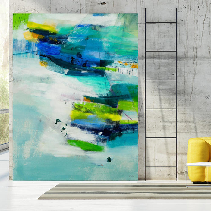 Moving Quickly by Jill Martin on GIANT ART - blues abstract blue