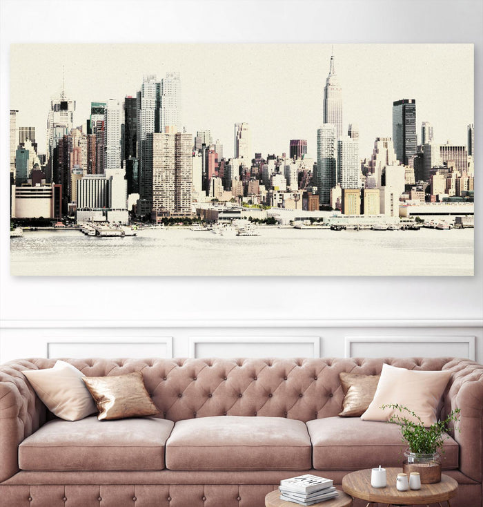 New York Waterfront A by GI ArtLab on GIANT ART - black city scene