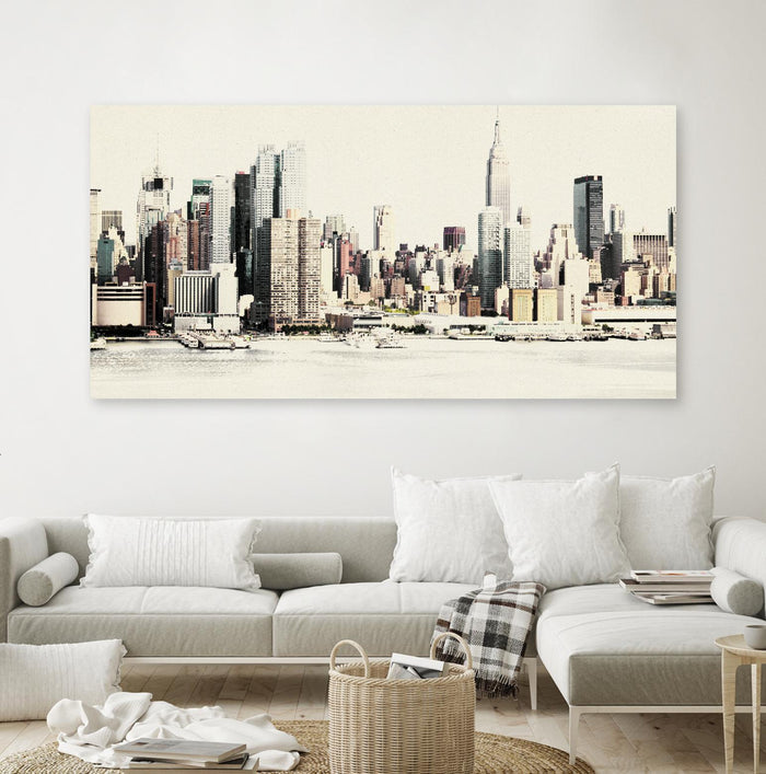 New York Waterfront A by GI ArtLab on GIANT ART - black city scene