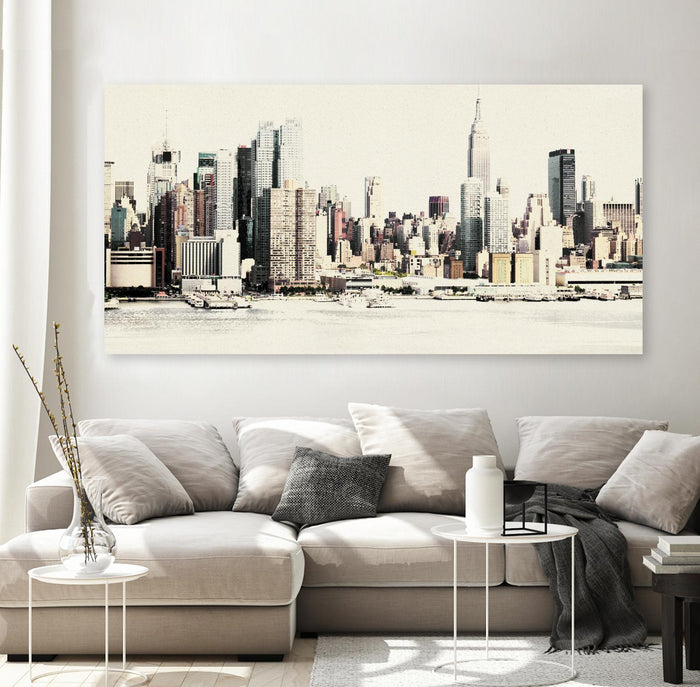 New York Waterfront A by GI ArtLab on GIANT ART - black city scene