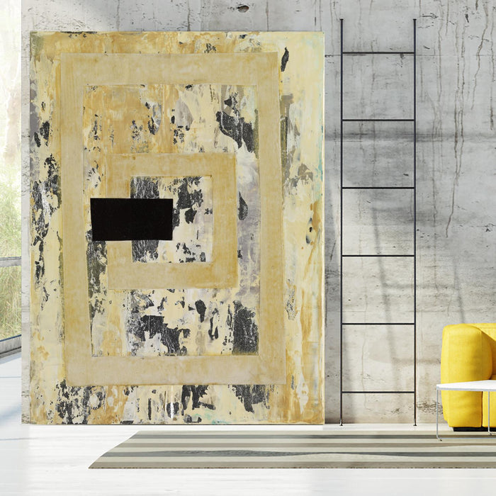 Nickels & Dimes III by Natalie Avondet on GIANT ART - yellow abstract