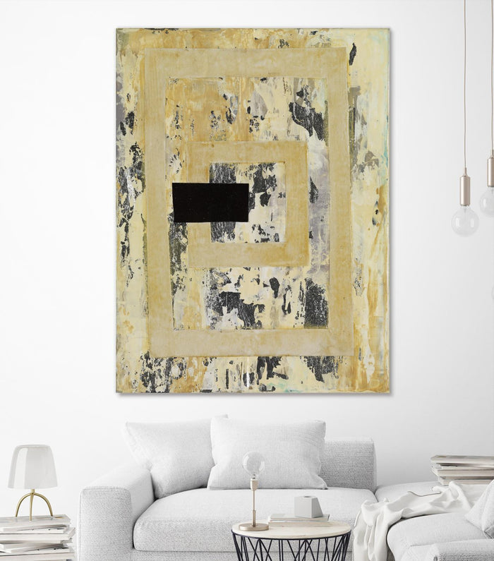 Nickels & Dimes III by Natalie Avondet on GIANT ART - yellow abstract