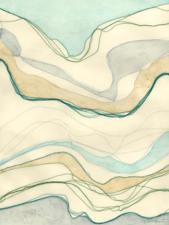 Ocean Cascade I by Vanna Lam on GIANT ART - green abstract