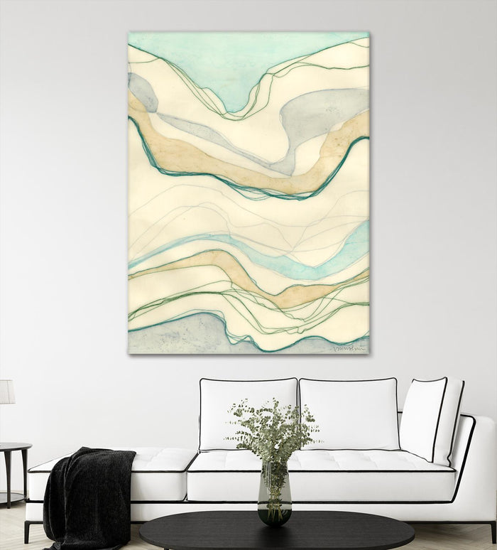 Ocean Cascade I by Vanna Lam on GIANT ART - green abstract