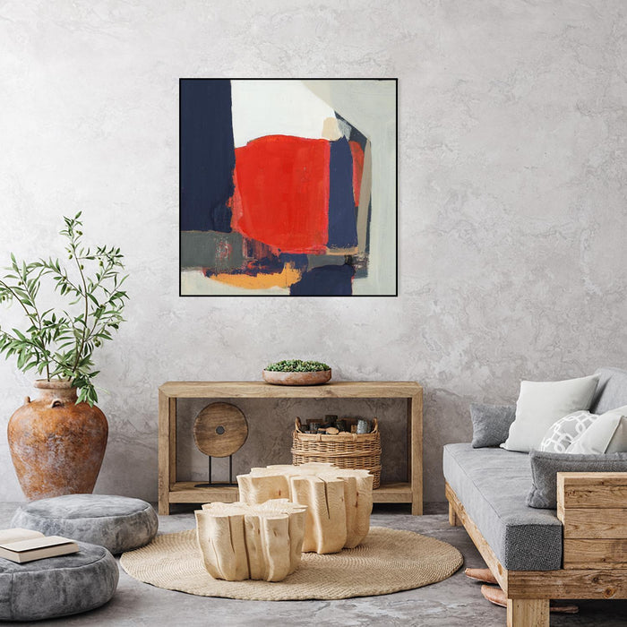 Orange Crush V6 by Terri Burris on GIANT ART - whites & creams abstract geometric