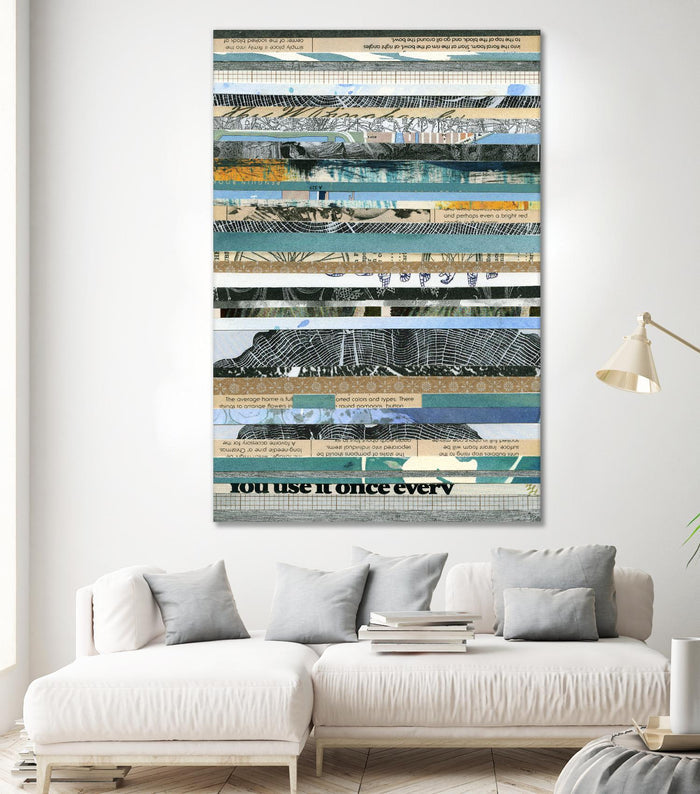 Paper Strip Collage E by Natasha Marie on GIANT ART - black abstract