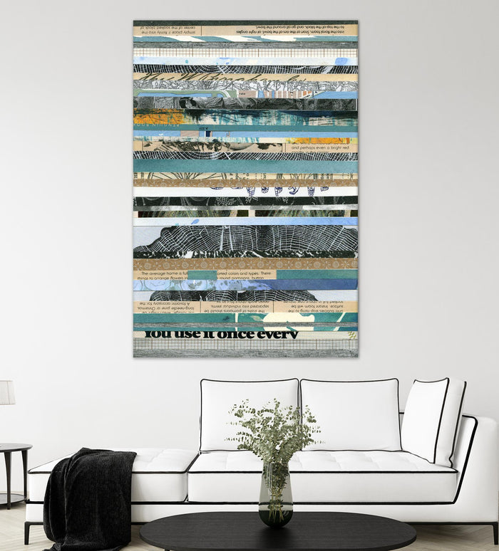 Paper Strip Collage E by Natasha Marie on GIANT ART - black abstract