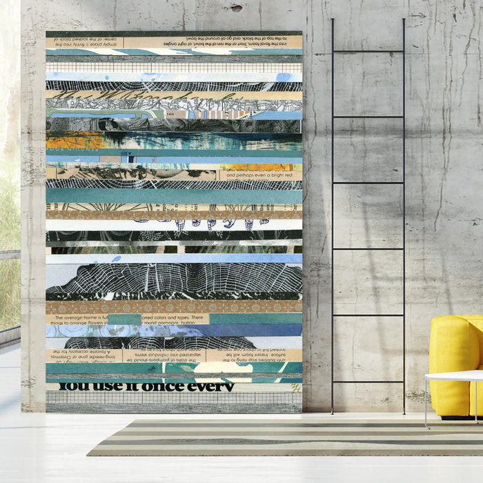 Paper Strip Collage E by Natasha Marie on GIANT ART - black abstract