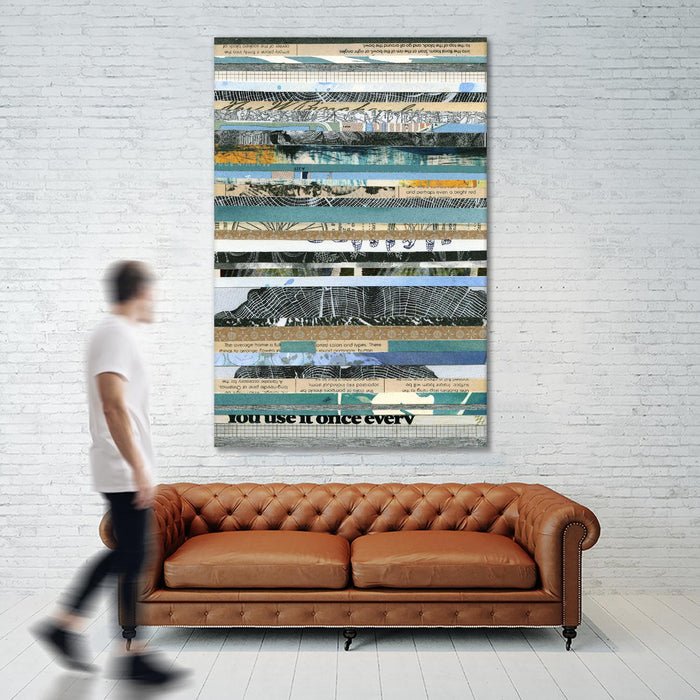 Paper Strip Collage E by Natasha Marie on GIANT ART - black abstract