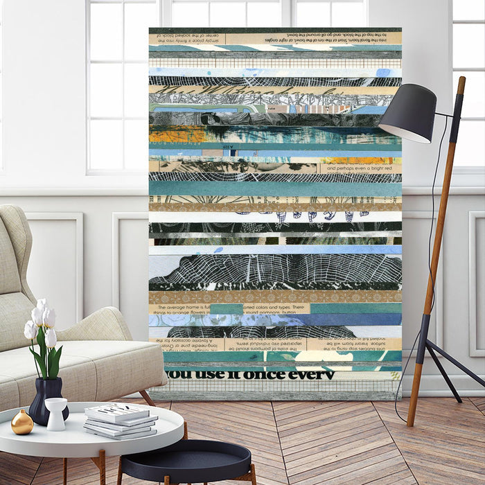 Paper Strip Collage E by Natasha Marie on GIANT ART - black abstract