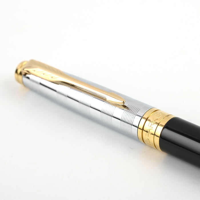 Parker Aster Fountain Pen - Deluxe Black & Chrome GT 5