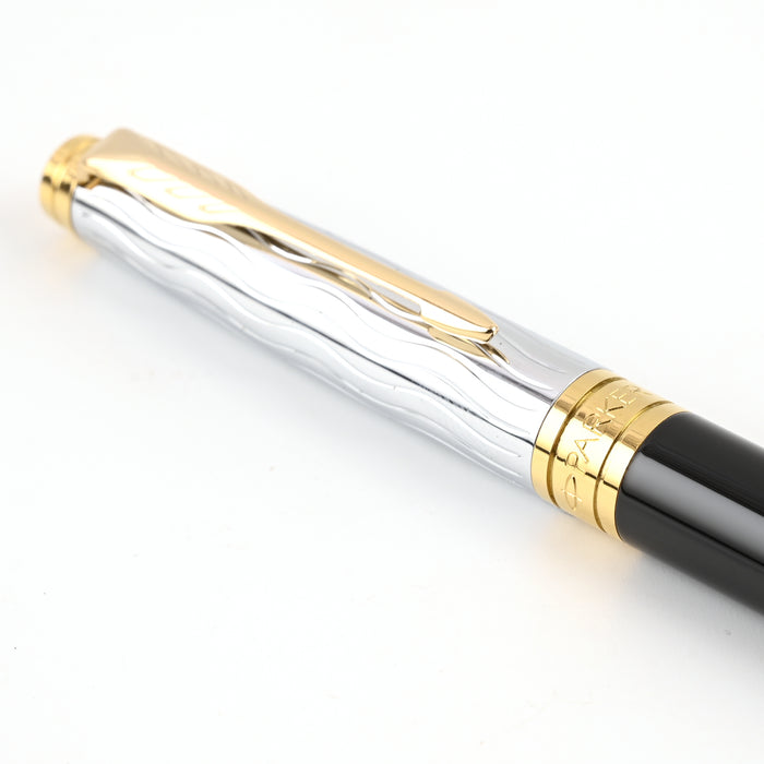 Parker Aster Fountain Pen - Essential Black & Chrome GT 5