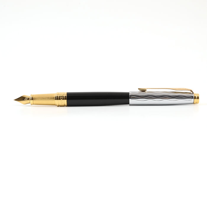 Parker Aster Fountain Pen - Essential Black & Chrome GT 7