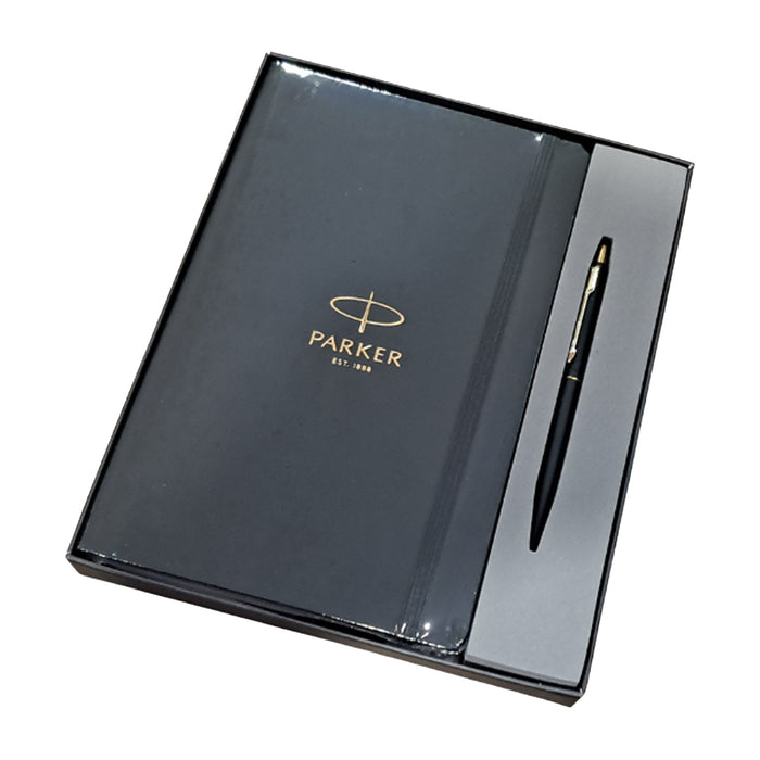 Parker Gift Set - Classic Matte Black GT Ball Pen with Parker Notebook
