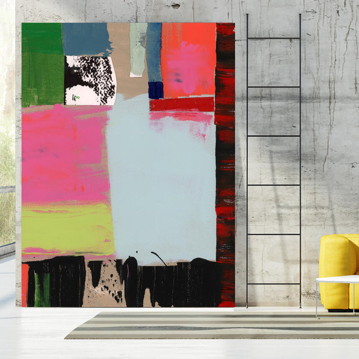 Pink Blocks III by Cartissi on GIANT ART - red abstract abstract