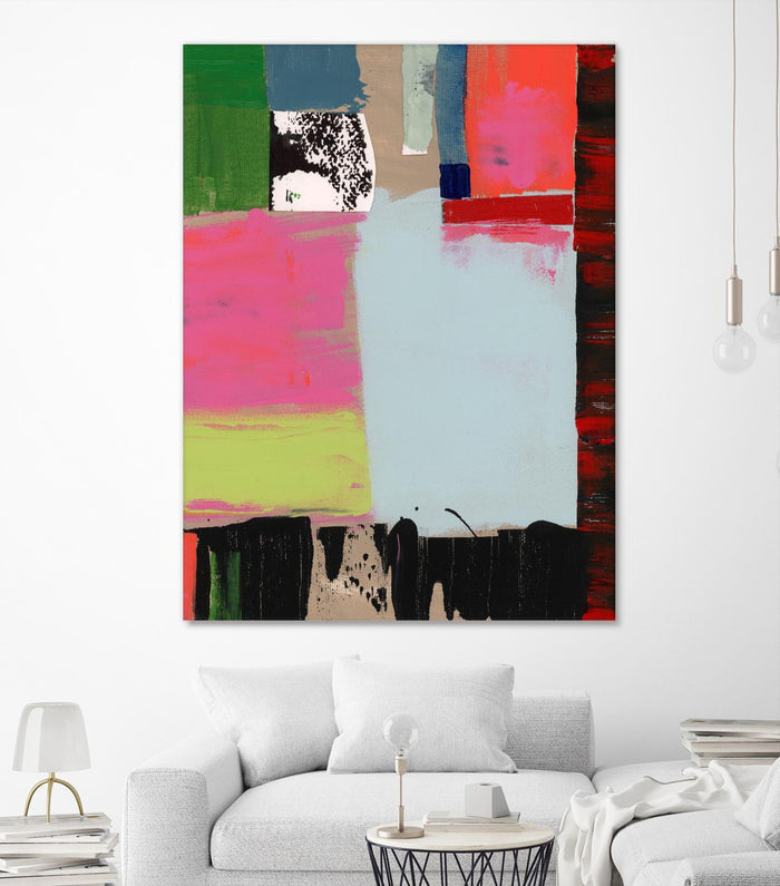 Pink Blocks III by Cartissi on GIANT ART - red abstract abstract