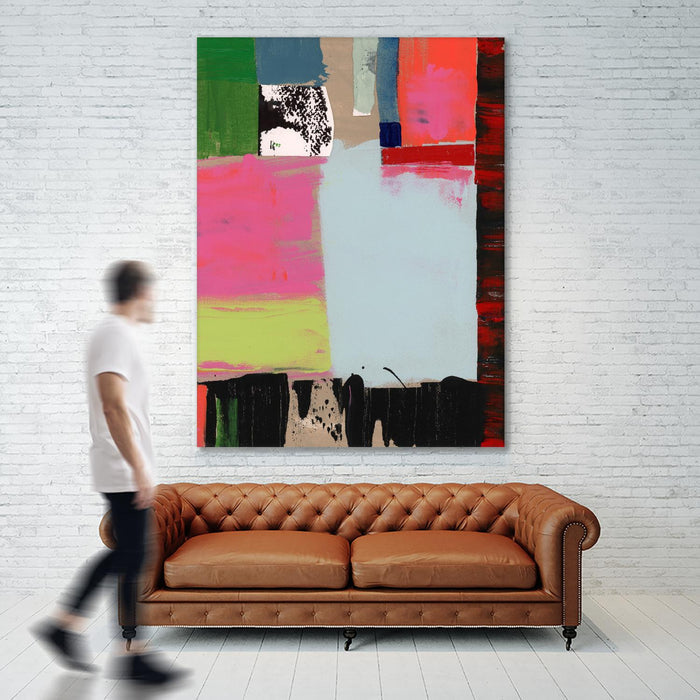Pink Blocks III by Cartissi on GIANT ART - red abstract abstract