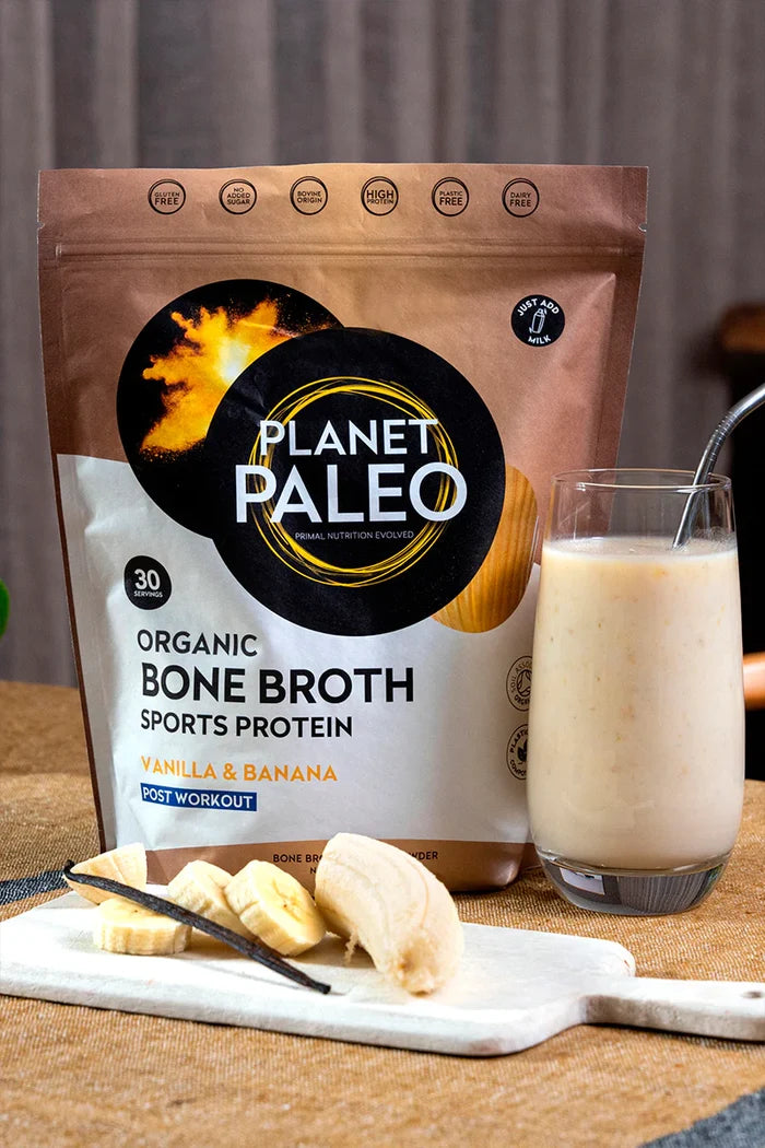 Planet Paleo Bone Broth Protein Powder - Vanilla & Banana 480g