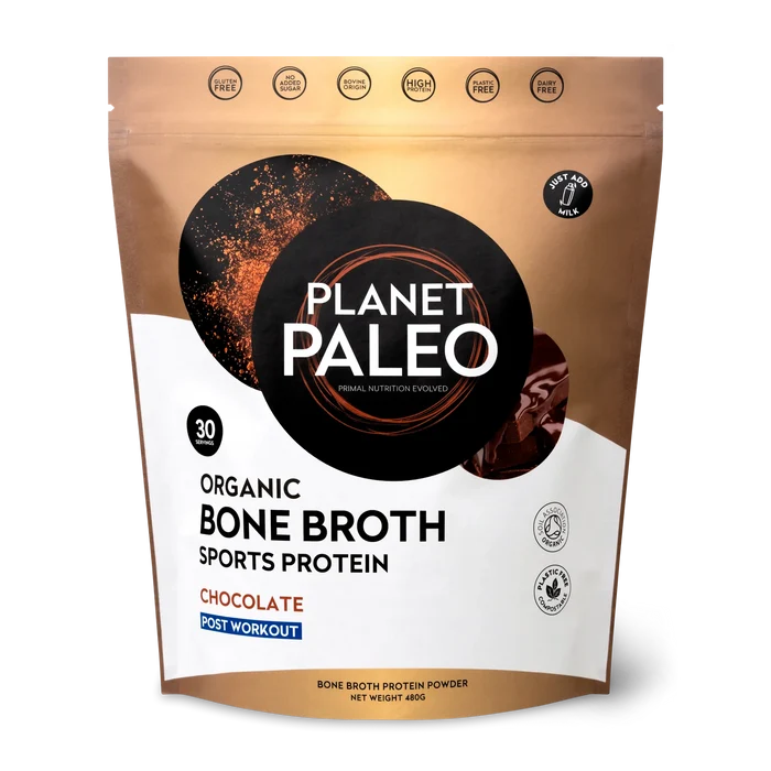 Planet Paleo Bone Broth Protein Powder Chocolate 480g