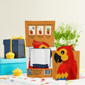 'Polly' Parrot Growable Microgreen Greetings Card