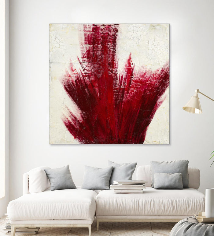 Red Splash by Corrie LaVelle on GIANT ART - beige abstract