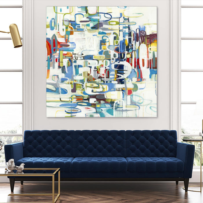 Retroactive by Lisa Ridgers on GIANT ART - blues, greens abstract