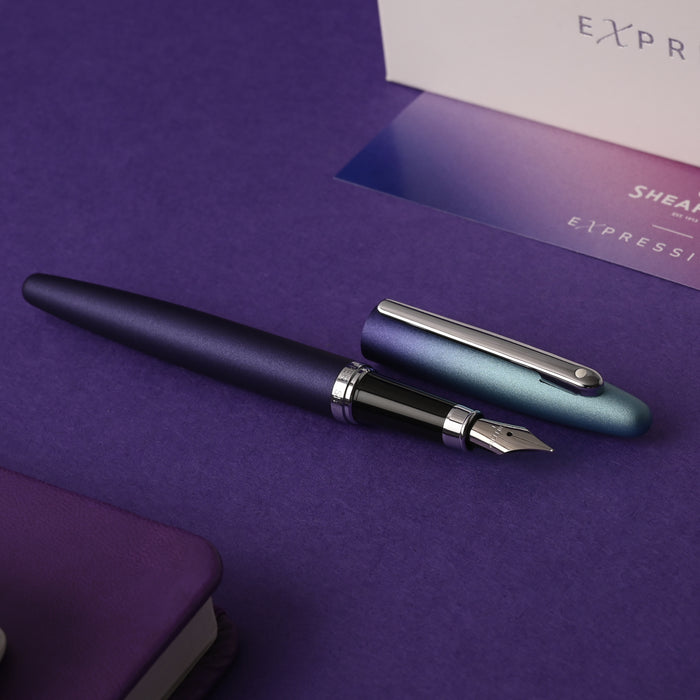 Sheaffer Expressions VFM Fountain Pen - Blue & Purple Pearlised Gradient CT 8