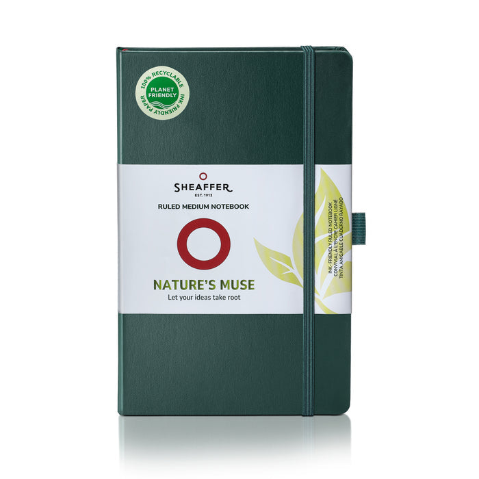 Sheaffer Hard Cover Notebook - Forest Green - Medium - Ruled