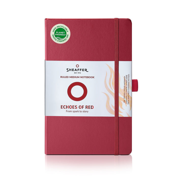 Sheaffer Hard Cover Notebook - Red - Medium - Ruled