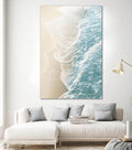 Soft Teal Gold Ocean Dream Waves #1 #water #decor #art by Anita's & Bella's Art on GIANT ART - coastal sand