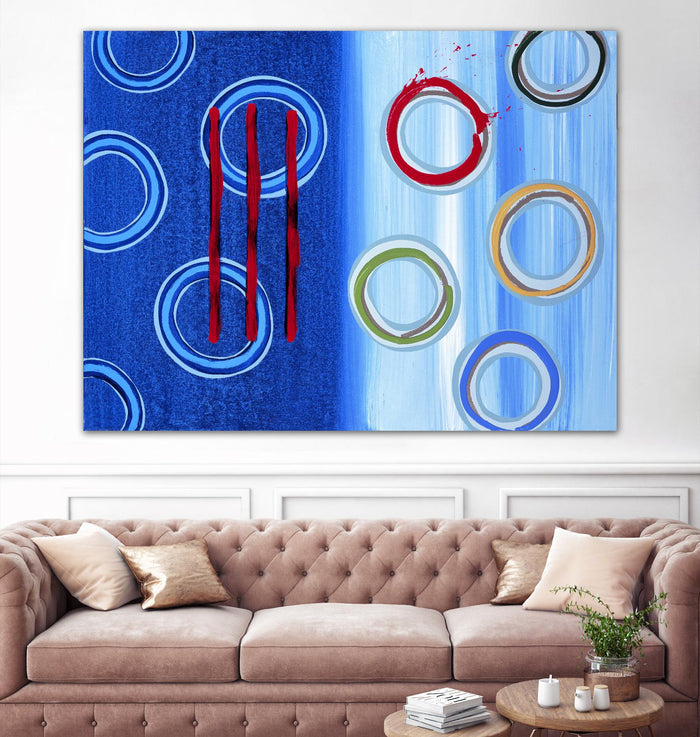 Space I by Lee Crew on GIANT ART - red abstract