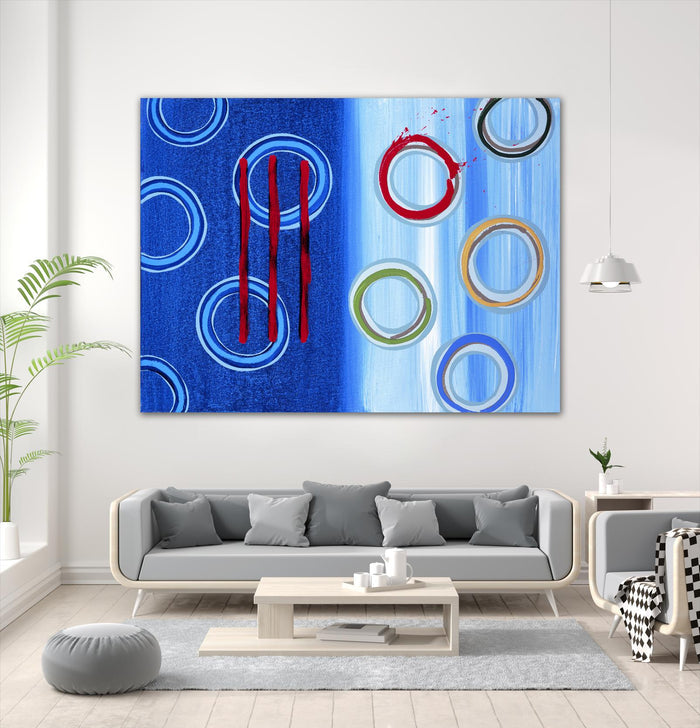 Space I by Lee Crew on GIANT ART - red abstract