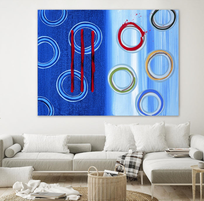 Space I by Lee Crew on GIANT ART - red abstract