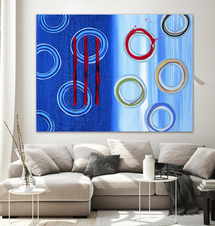 Space I by Lee Crew on GIANT ART - red abstract