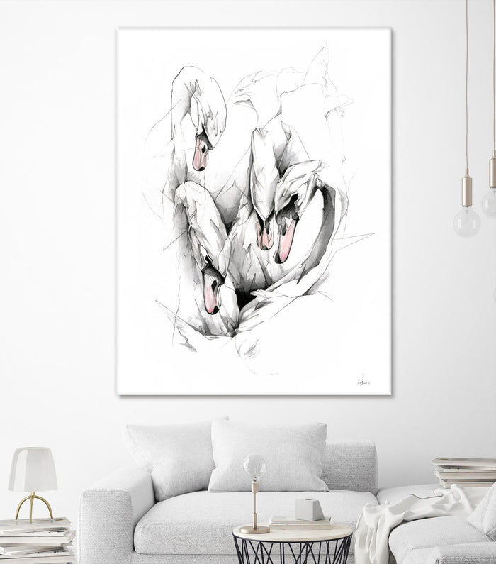 Swan by Alexis Marcou on GIANT ART - black contemporary