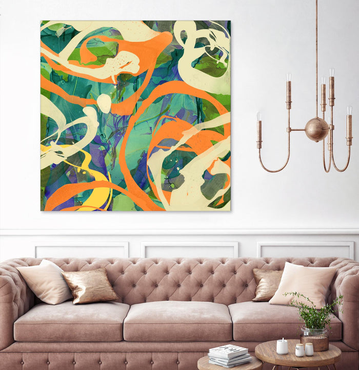 Swirls in Motion by THE Studio on GIANT ART - green abstract