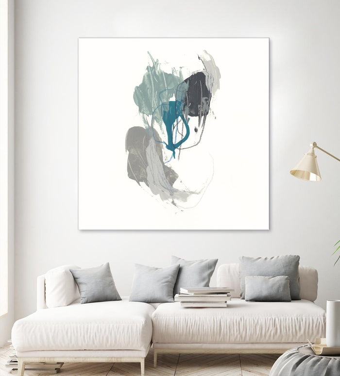 Teal Gesture III by June Erica Vess on GIANT ART - green abstract