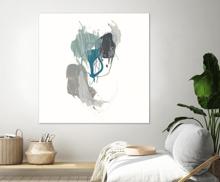 Teal Gesture III by June Erica Vess on GIANT ART - green abstract