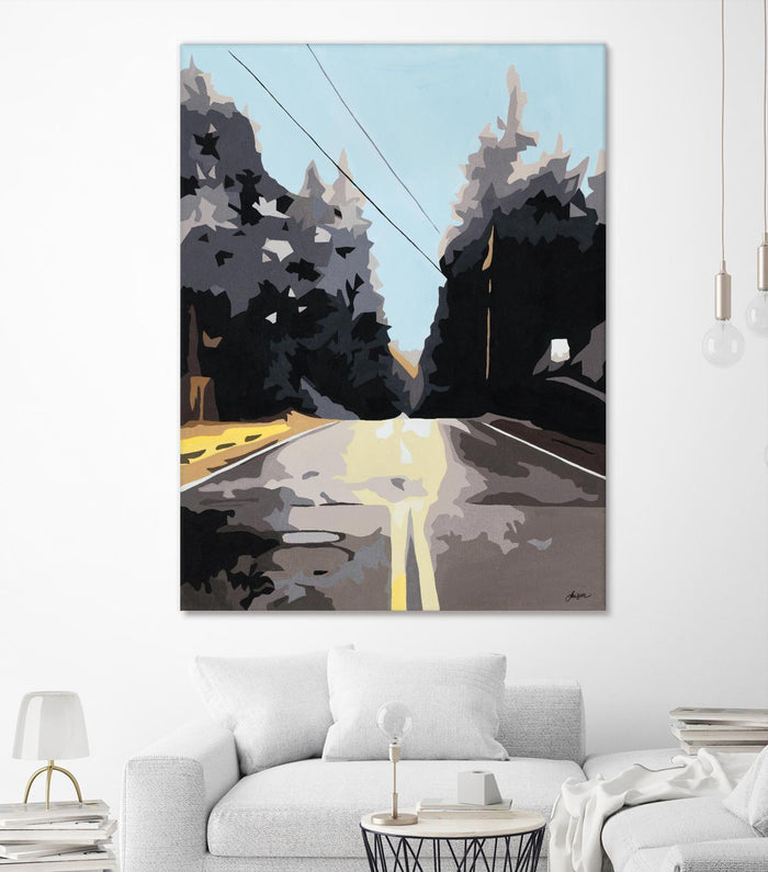 The Road Less Traveled by Beth Ann Lawson on GIANT ART - black scenic street