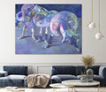 Three Dancers in Grey and Blue by John Asaro on GIANT ART - blue music - dance